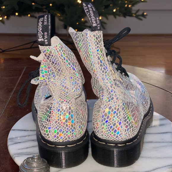Doc Dr Martens 1460 Pascal Boots METALLIC snake new size 9 - Picture 11 of 16